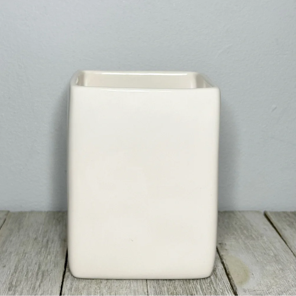 Rae Dunn “BE YOU” Artisan Collection Square Ceramic Vessel Container Jar